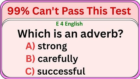 English Grammar Test | E 4 English | 99% Can