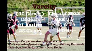 Cooper Armstrong- Class of 2022- Junior Year Highlights