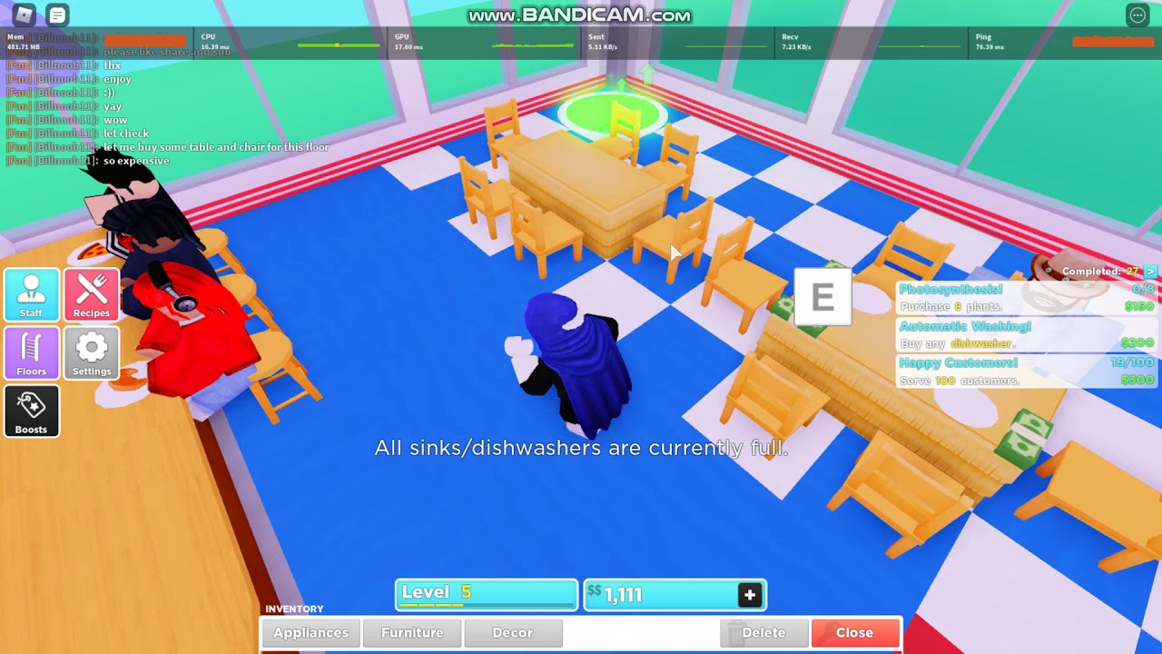 Roblox I My Restaurant Floor 2. YouTube