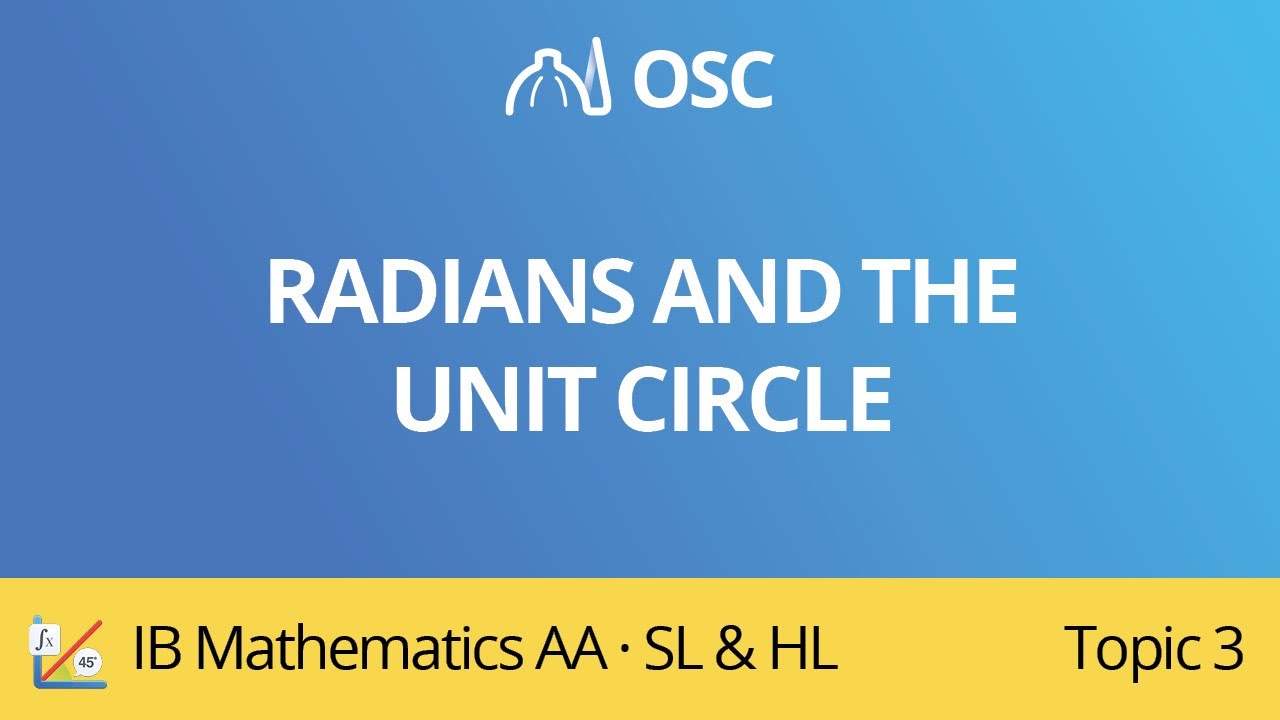 ⁣Radians and the unit circle [IB Maths AA SL/HL]