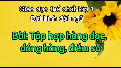Giáo dục thể chất lớp 1: Tập hợp hàng dọc, dóng hàng, điểm số.