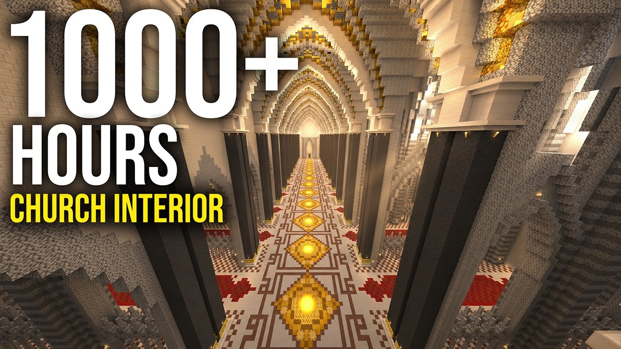 The Largest Cathedral in Minecraft Survival Mode | Full Interior Tour ...