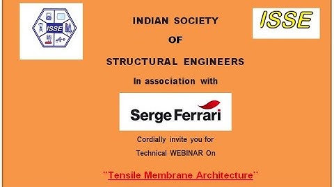 ISSE WEBINAR TENSILE MEMBRANE ARCHITECTURE