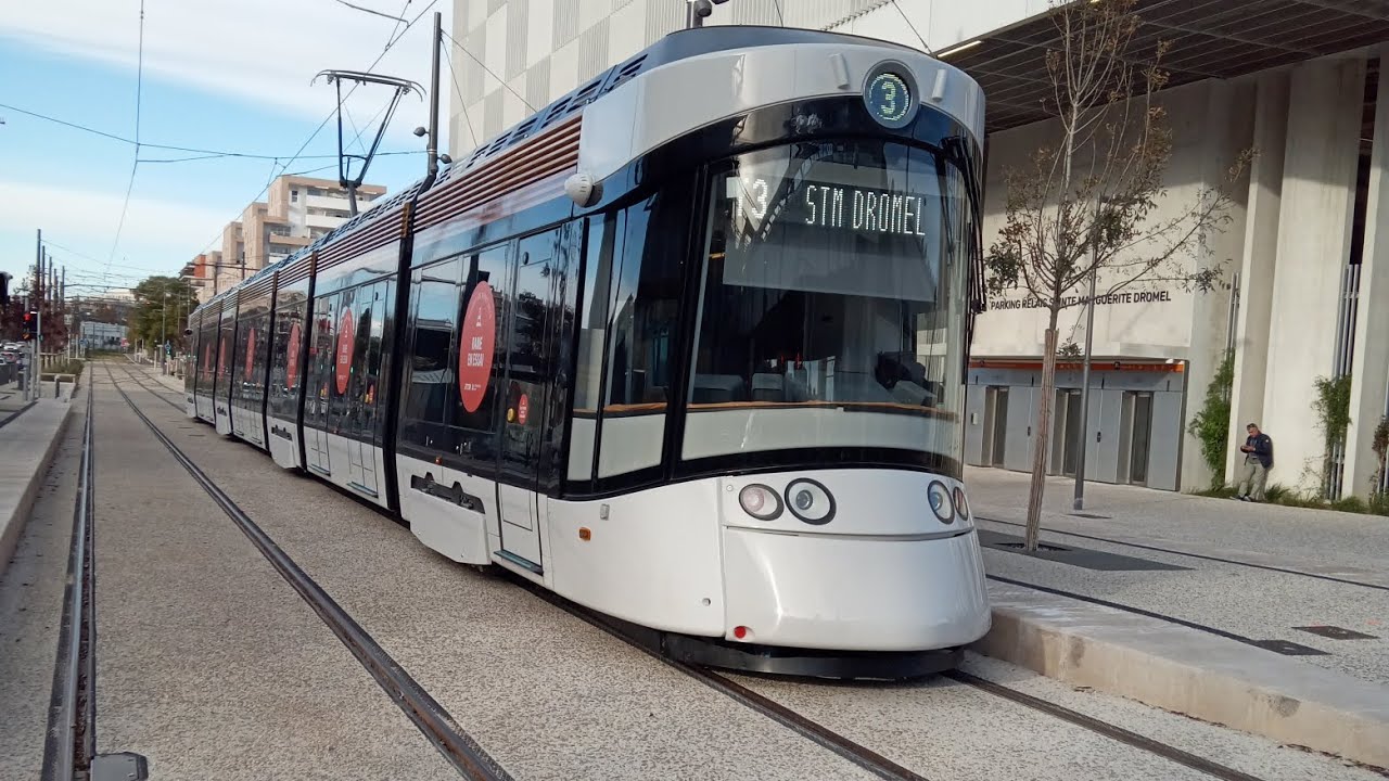 Tramway de Marseille premiers essais des nouvelles rames Caf sur la ligne T3 !!