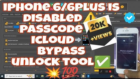 Disabled / Unavailable / Passcode🔐 Iphone 6 to Iphone X icloud Bypass with signal unlocktool✅ 2023