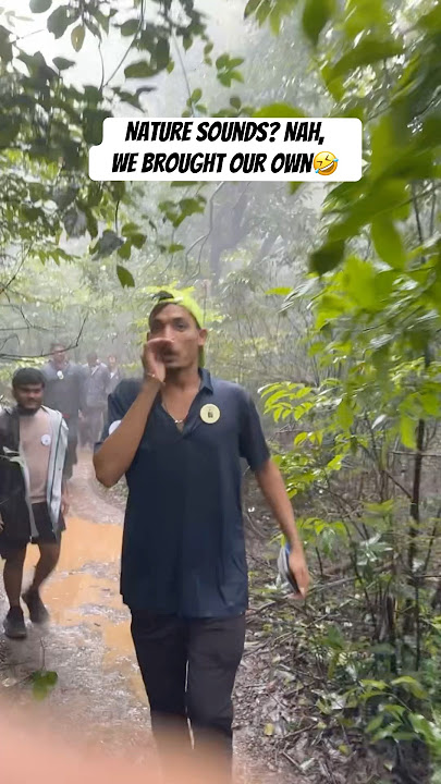 Trekking with these sound effects💀😂 #jungle #trending #trekking #funny #comedy #shorts #1111