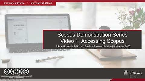 Video 1: Accessing Scopus