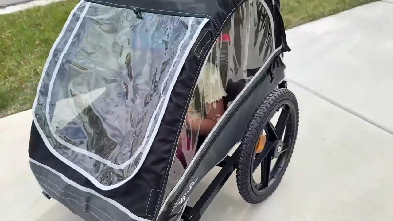 Sepnine Kids Bike Trailer – Double Passenger Bicycle Trailer for 1 or 2 Children