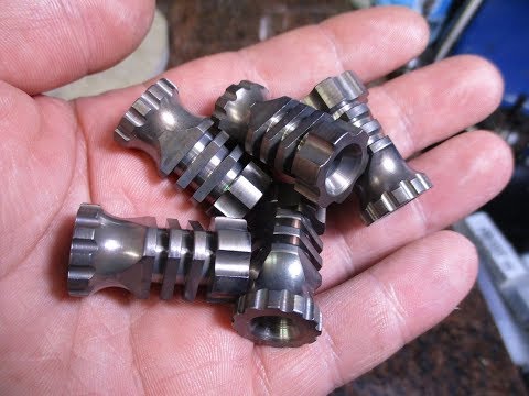 Machining Titanium Paracord Beads( Time Lapse)