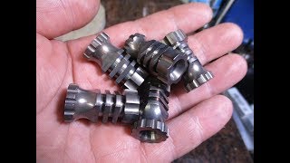 Machining Titanium Paracord Beads( Time Lapse)