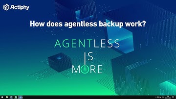 How does agentless backup work?