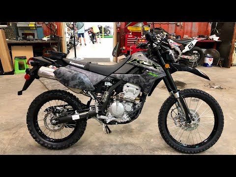 2022 Kawasaki KLX 300 Dual Sport Start-up, Engine, Exhaust, Revs Sounds - KLR 650 Little Brother