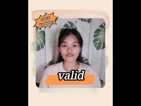 Valid | Hal4 TOEIC Vocabulary #shorts