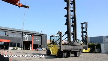 tito.com // Hyster Empty Container Handler H16.00XM-12EC - Driving, lifting & spreader functions