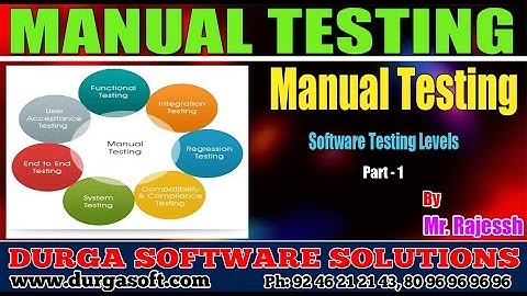 Manual Testing || Software Testing Levels Part -1 by Rajessh