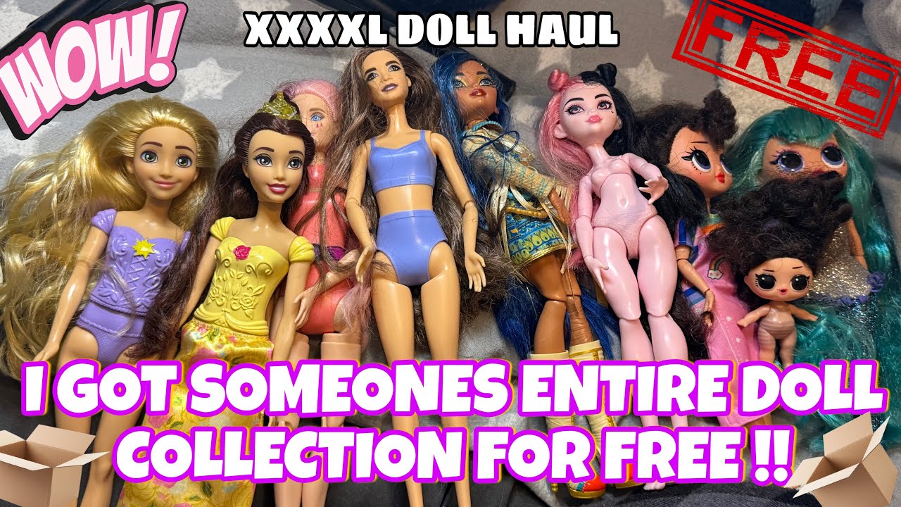 I GOT SOMEONES ENTIRE DOLL COLLECTION FOR FREE ‼️( Monster High, Barbie, OMG, Disney dolls) 🩷 Haul🩷