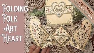 Folding Heart Card Tutorial | Junk Journal Printables Quick Make