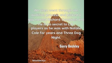 Thumbnail of Gerry Beckley: We then went through the audition process and picked a ......