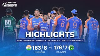 Thumbnail for India 'A' vs Pakistan 'A' | Men's T20 Emerging Teams Asia Cup | Match 4