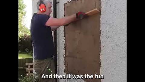 Render and Pebbledash In A Window Opening