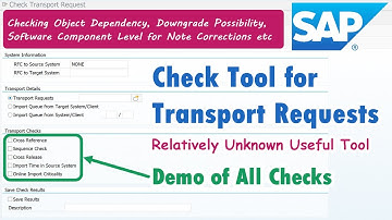 SAP: Check Tool for Objects in Transport Requests