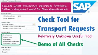 SAP: Check Tool for Objects in Transport Requests