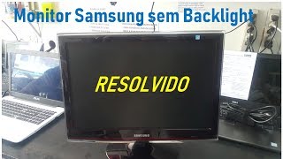 Monitor LCD Samsung T190 liga "sem imagem" (sem backlight) - Resolvido passo a passo.