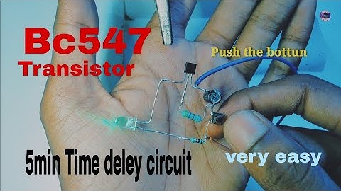 Bc547 Transistor 5min delay circuit | easy to make | simple delay circuit | science project.....!!!!