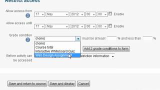 Conditional Activities in Moodle 2