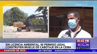 Denuncian construcción de “muelle ilegal” en predio del Puerto de Cabotaje en #LaCeiba