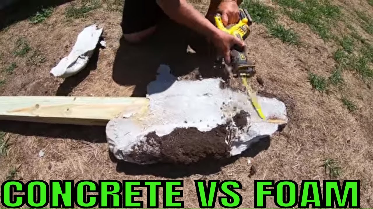 No Concrete Fence Post, Is Foam Better - YouTube