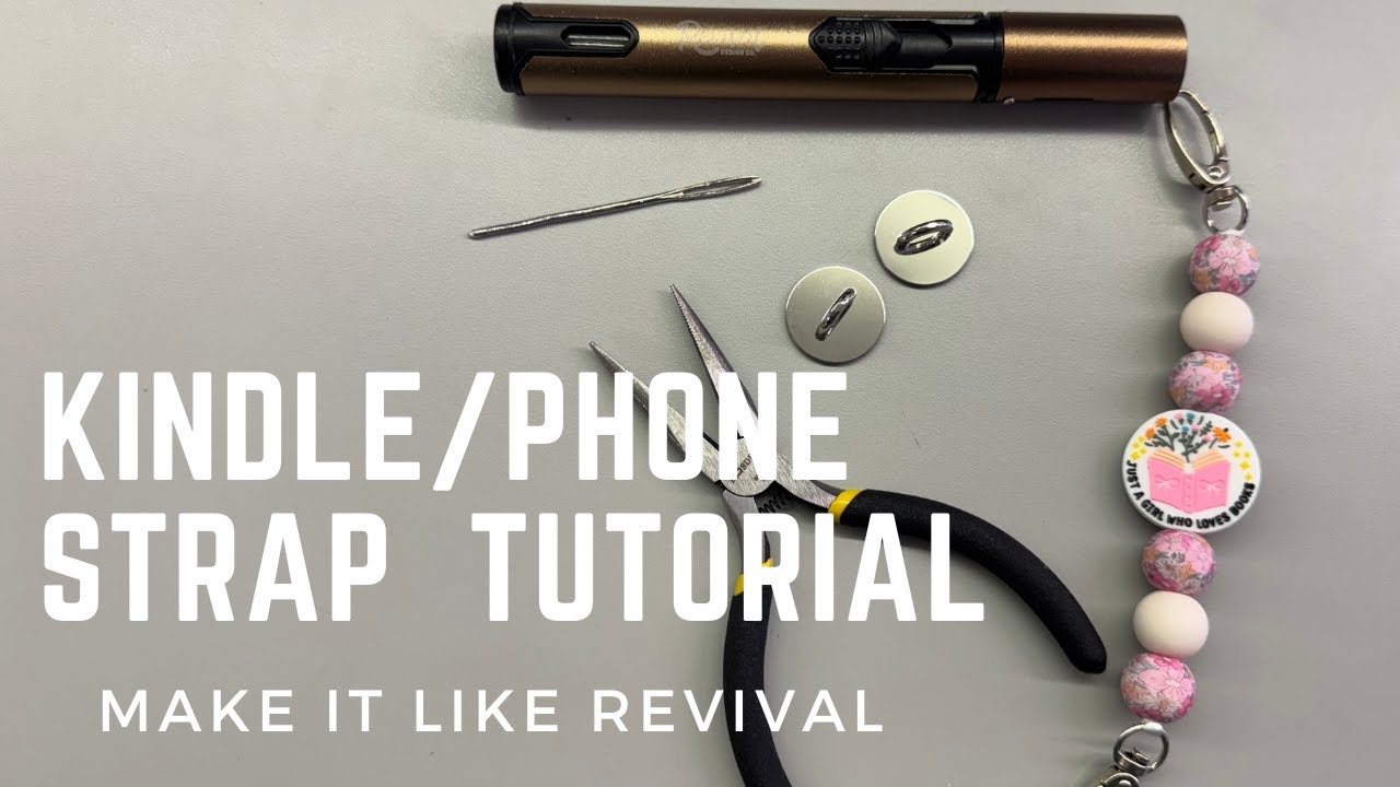 How to make a Beadable Kindle/Phone Strap Tutorial - YouTube
