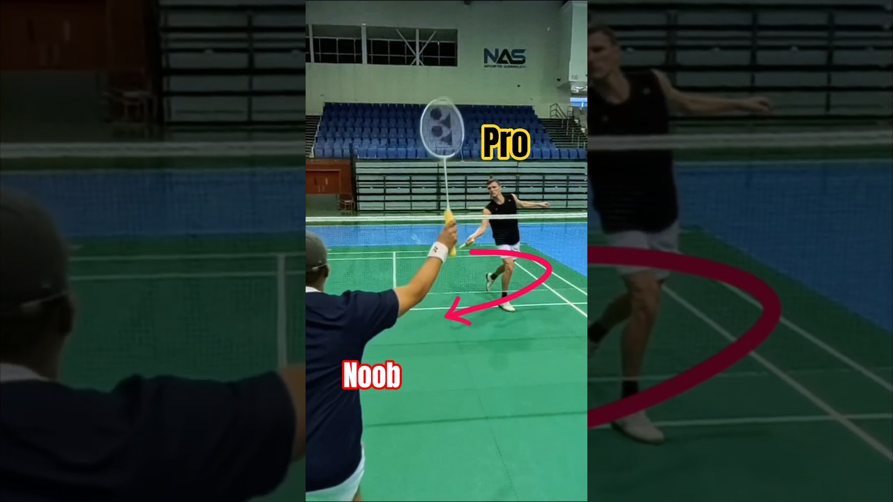 ✅Forehand serve return deception 🏸 Pro vs Beginner 
