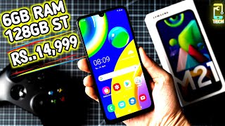 Samsung Galaxy M21 Full Review In Hindi Super Amoled Display 6000 Mah Battery Exynos 9611 Pro.