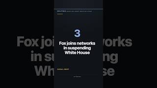Fox joins networks in suspending White House television pool #Shorts