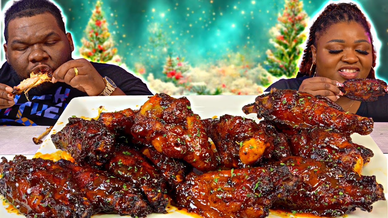 THE BEST HOT HONEY TURKEY WINGS ON YOUTUBE!! | HASHTAG THE CANNONS | MUKBANG EATING SHOW