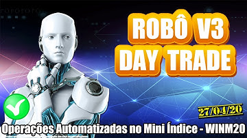 Robô Investidor Metatrader - Mini Indice V3 Day Trade - WINM20 - Pregão 27/04/2020