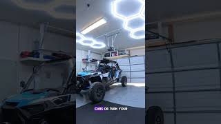 Hexagon Lighting Review #fyp #hexagonlights #hexagonlighting #garagesetup #garagelighting