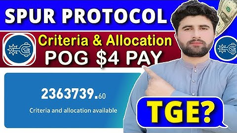 Spur Protocol Criteria And Allocation Check | Spur Protocol (POG) Compulsory? | Rizwan Baloch