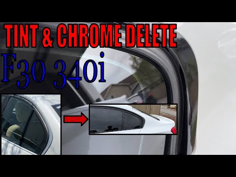 BMW F30 340i Window tint and chrome trim delete - YouTube