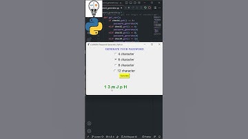 Python: Password Generator #shorts #python #blender #password #password generator