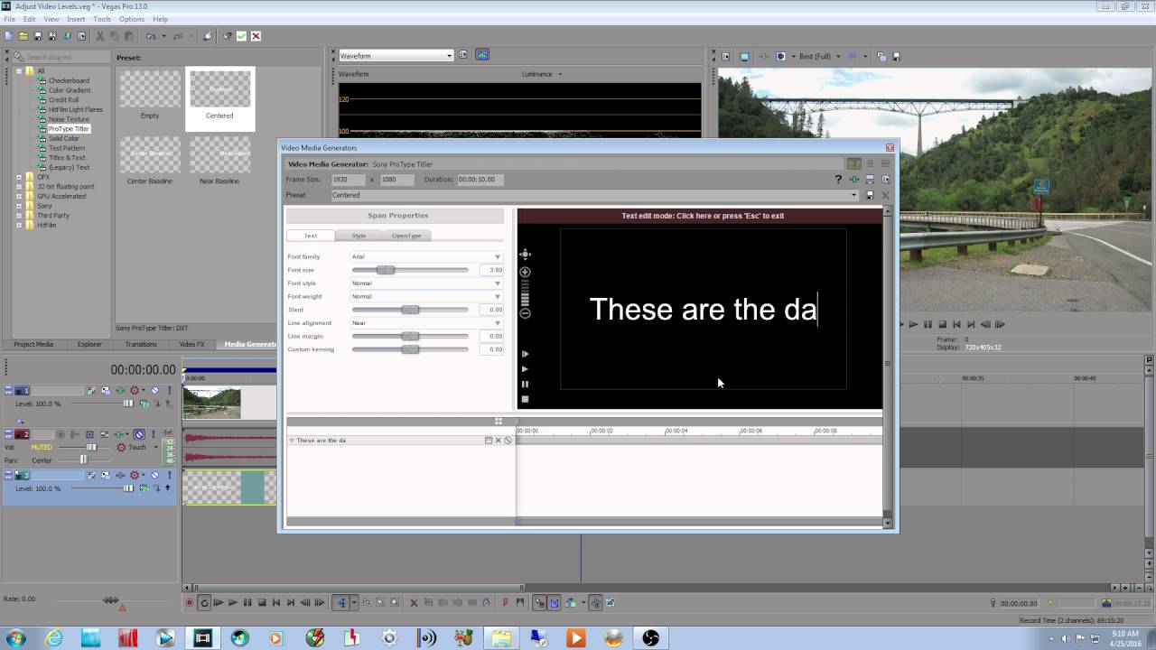 Adjusting Video Levels for Text in Sony Vegas Pro - YouTube