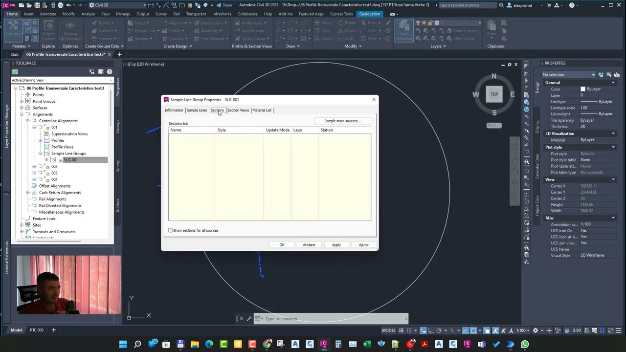 Automating create multiple cross sections in Autodesk Civil 3D by