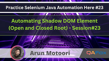 Selenium Java Automation - Practical Demonstration series on different websites(Shadow DOM)- Part 23