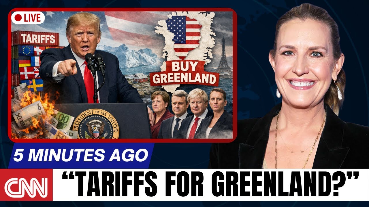 5 MIN AGO: Trump declares tariffs on Europe unless the US buys Greenland.