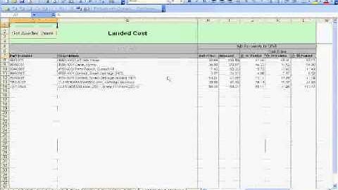 Landed Cost Calculation Template