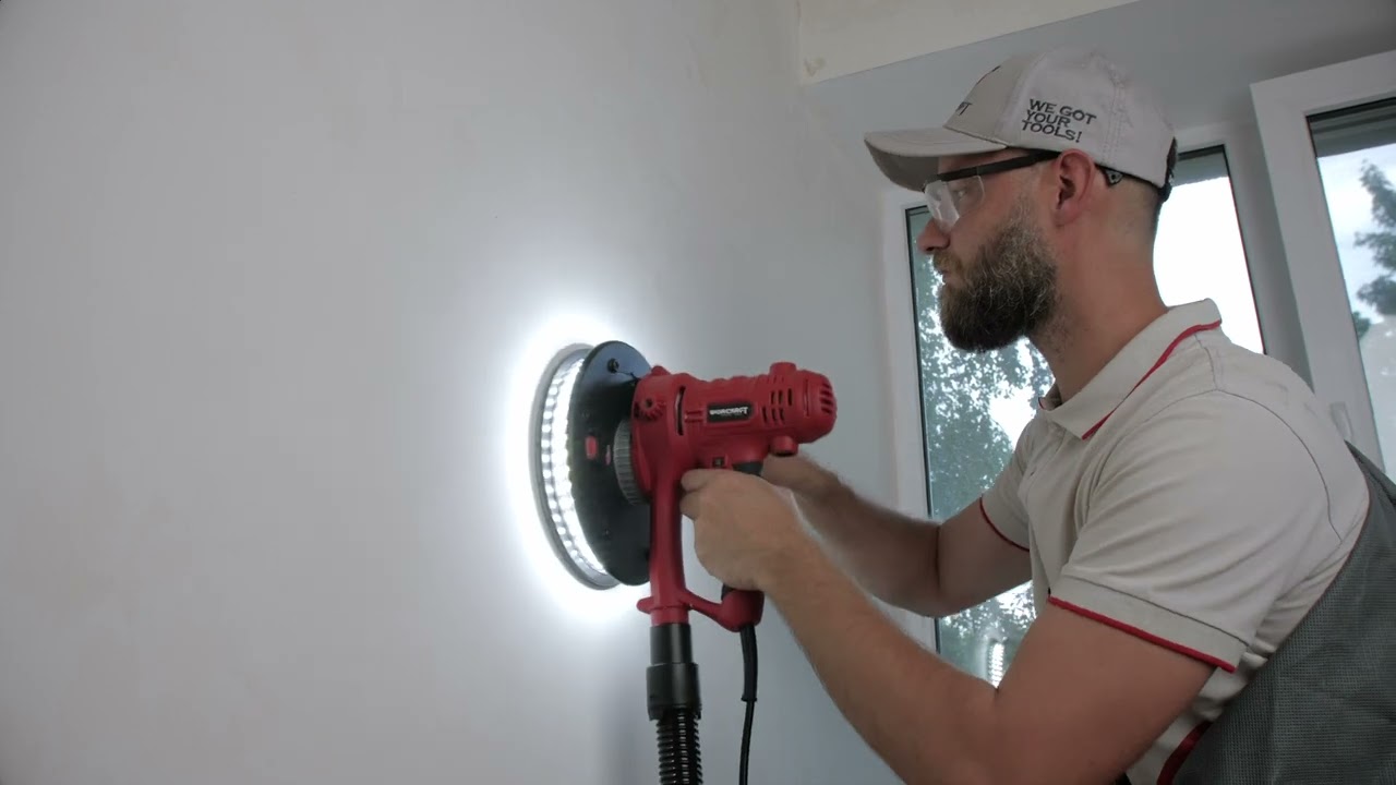 1130510 - Brúska na sadrokartón Worcraft DS08-180, 800W, 180 mm, s vakom a LED svetlom