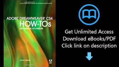 Download Adobe Dreamweaver CS4 How-Tos: 100 Essential Techniques PDF