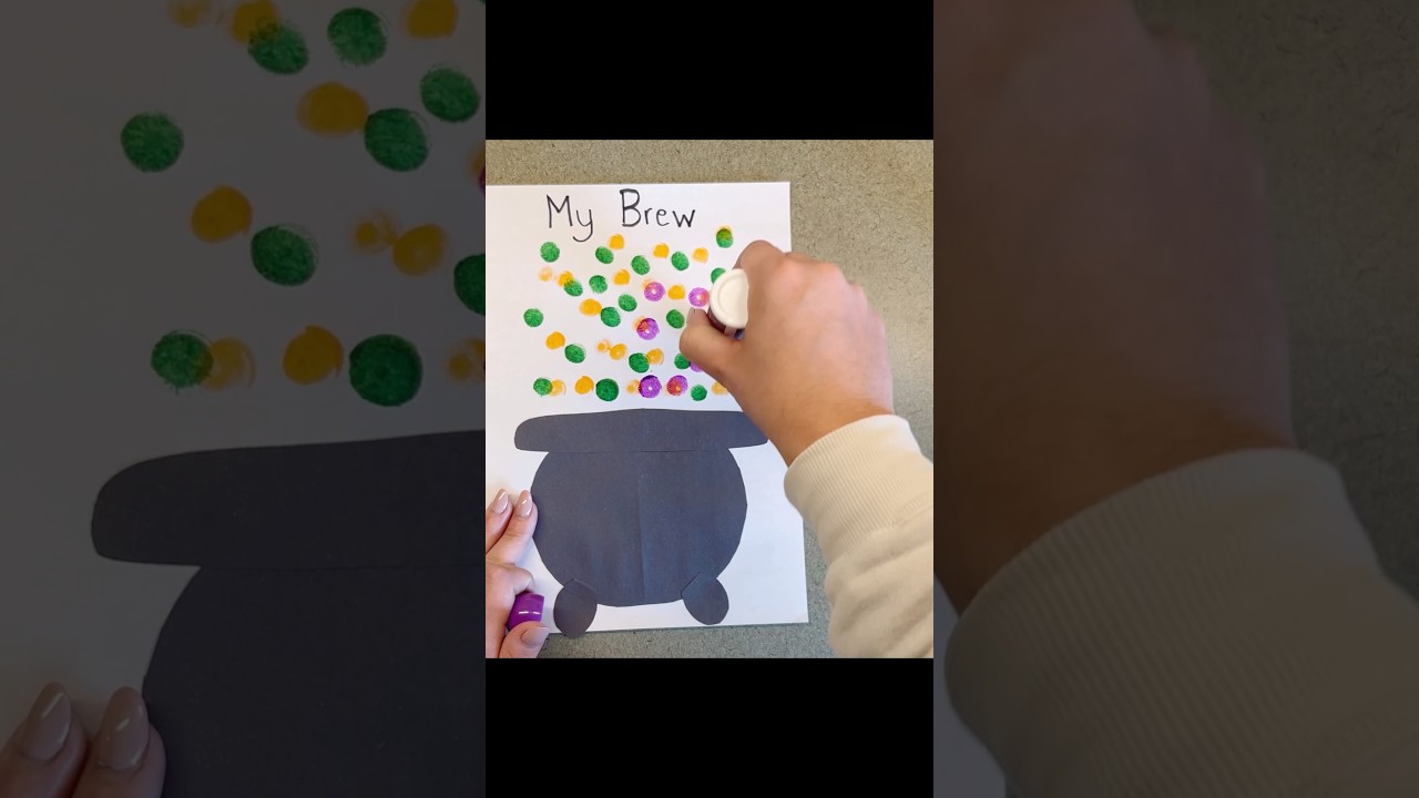 Halloween Craft for Kids - Cauldron