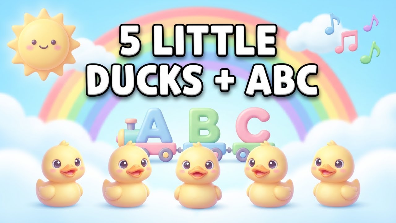 5 little ducks Learning ABC for kids And Many More Rhymes For Kids ...